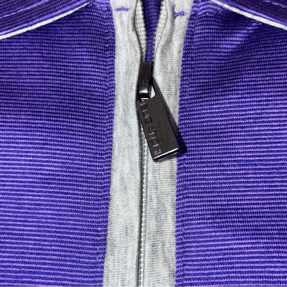Bugatchi Men's Purple and Gray 1/4 Zip Golf Polo NWT - Picture 8 of 9